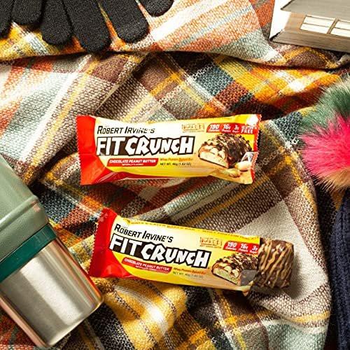 FITCRUNCH Snack Size Protein Bars, 6-Layer Baked Bar, 3g of Sugar, Gluten Free & Soft Cake Core (9 Bars, Chocolate Peanut Butter) - görsel 3