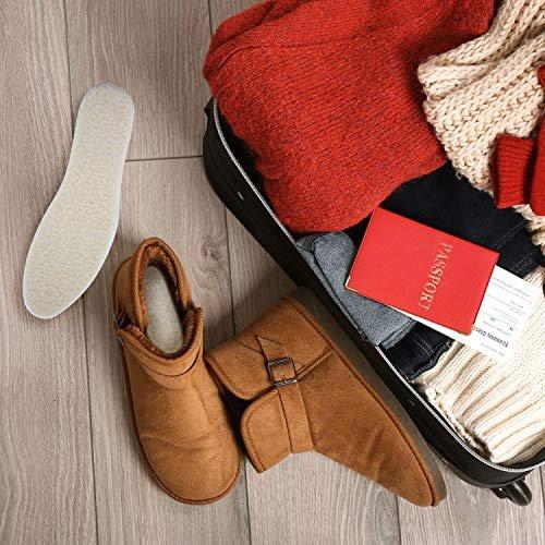 Frienda 2 Pairs Wool Shoe Insoles for Cold Weather Cut to Size Fluffy Shoes Insert Unisex All Size Inner Insole Cosy Warm with Dimension Chart Imitation Wool Insoles, Beige - görsel 12
