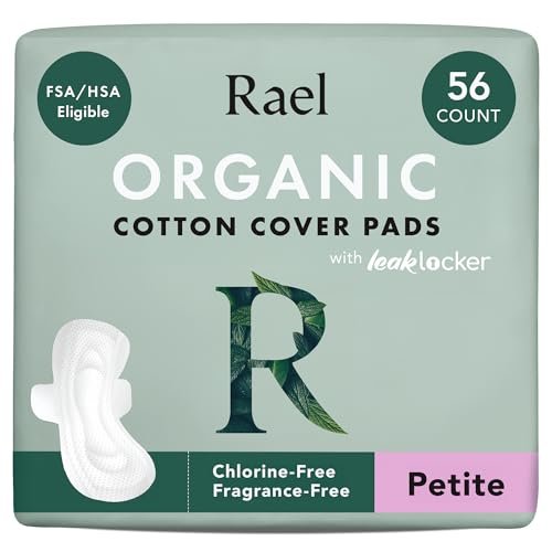 Rael Organic Cotton Cover Pads for Women - – Ultra-Thin Design : Despite their light absorbency, these pads are – Image 2