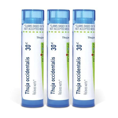 Boiron Thuja Occidentalis 30c Homeopathic Medicine for Warts - Pack of 3 (240 Pellets)