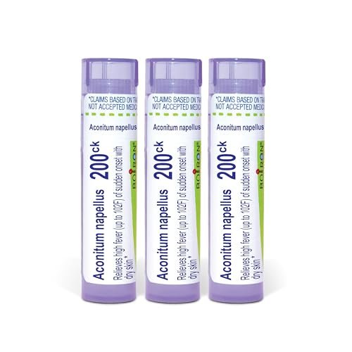 Boiron Aconitum Napellus 200ck Homeopathic Medicine for High Fever - Pack of 3 (240 Pellets) - görsel 1