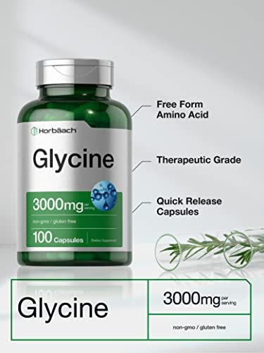 Horbäach Glycine 3000mg Supplement | 100 Powder Capsules | Non-GMO, Gluten Free - görsel 6
