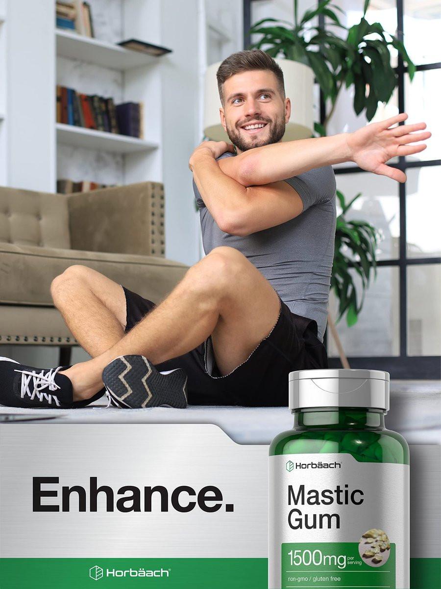Horbäach Mastic Gum | 1500mg | 100 Capsules | Non-GMO & Gluten Free Supplement - görsel 11