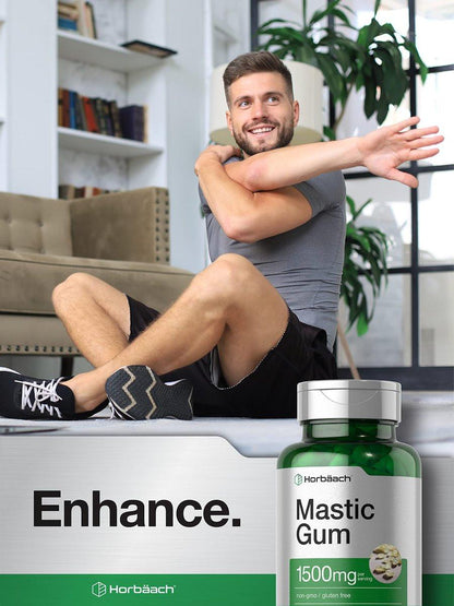 Horbäach Mastic Gum | 1500mg | 100 Capsules | Non-GMO & Gluten Free Supplement