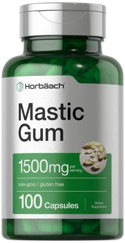 Horbäach Mastic Gum | 1500mg | 100 Capsules | Non-GMO & Gluten Free Supplement - görsel 2