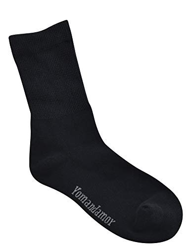Yomandamor Women's 5 Pairs Non-Binding Cotton Crew Diabetic/Dress Socks with Seamless Toe and Cushion Sole - görsel 11