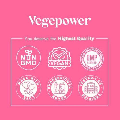 VEGEPOWER Biotin Gummies for Hair Growth 10000mcg - Vegan Biotin Vitamins Supports Healthy Hair, Skin and Nails, Hair Vitamin Gummy for Women & Men - Non-GMO, Chewable Supplement