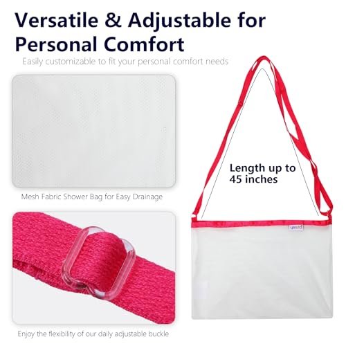 Yesito Mastectomy Drainage Pouch and Shower Support Adjustable Comfort (Pink) - görsel 14