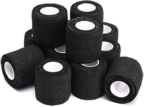BISIBITA2 Sensi Wrap Grip Cover Sports Self Bandage Rolls 2-inch x 5-Yards 24pcs (Black) - görsel 8