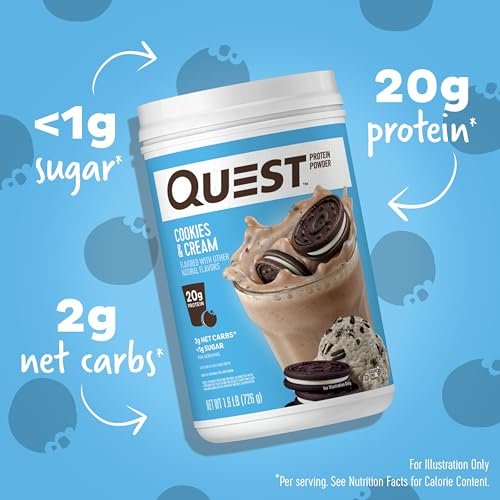 Quest Nutrition Cookies & Cream Protein – Gluten Free: Yes – Image 11