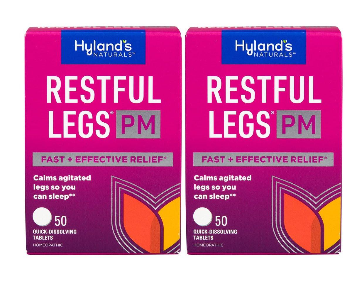 Hyland's Restful Legs PM, Nighttime Formula, Calms Agitated Legs so You Can Sleep, 50 Quick Dissolving Tablets (Pack of 2) - görsel 9