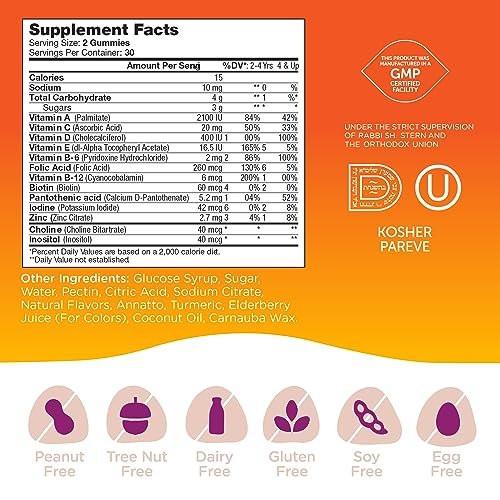 Zahler - Chapter One Kids Multivitamin Gummy with 13 Vitamins & Nutrients (60 Flavored Gummies) - Certified Kosher Kids Vitamins Including Vitamin C, D3, Zinc & More - Delicious Multivitamin Gummies - görsel 10