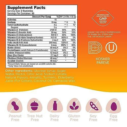 Zahler - Chapter One Kids Multivitamin Gummy with 13 Vitamins & Nutrients (60 Flavored Gummies) - Certified Kosher Kids Vitamins Including Vitamin C, D3, Zinc & More - Delicious Multivitamin Gummies