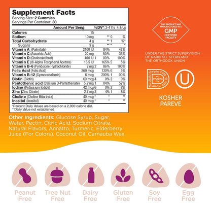 Zahler - Chapter One Kids Multivitamin Gummy with 13 Vitamins & Nutrients (60 Flavored Gummies) - Certified Kosher Kids Vitamins Including Vitamin C, D3, Zinc & More - Delicious Multivitamin Gummies