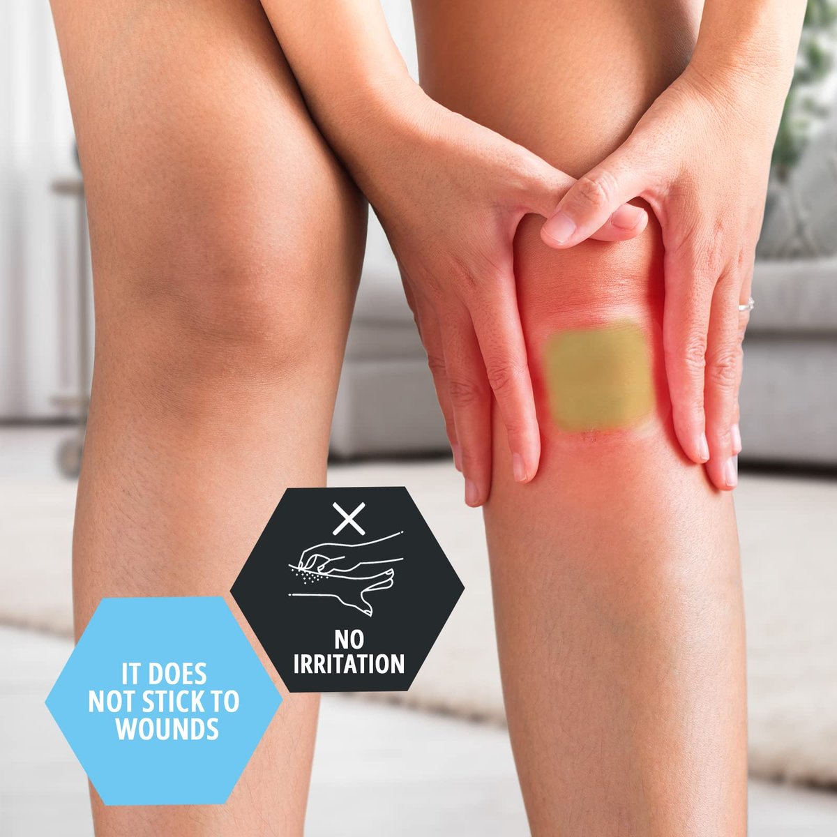 MED PRIDE Hydrocolloid Dressing 2in x 2in – Moist Wound Healing: The hydrocolloid gel absorbs exudate and forms a – Image 7