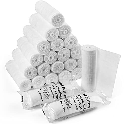 LotFancy Gauze Rolls, 24 Count, 4 Inch x 4.1 Yards, Rolled Gauze Wrap for Wounds, Conforming Stretch Bandage, Medical Supplies for First Aid - görsel 14