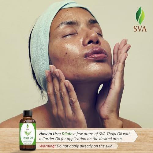 SVA Thuja Essential Oil – 1 Fl Oz – 100% Natural Thuja Oil - for Diffuser, Hair Care, Face, Skin Care, Aromatherapy, Scalp and Body Massage, Soap and Candle Making - with Dropper - görsel 12