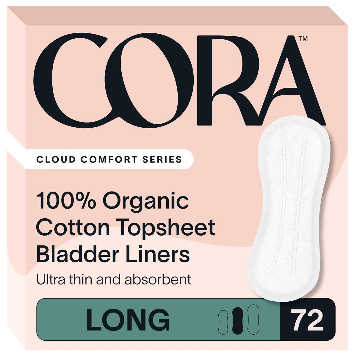 Cora 100% Organic Cotton Topsheet Bladder Liners (72 Long Bladder Liners) - görsel 2