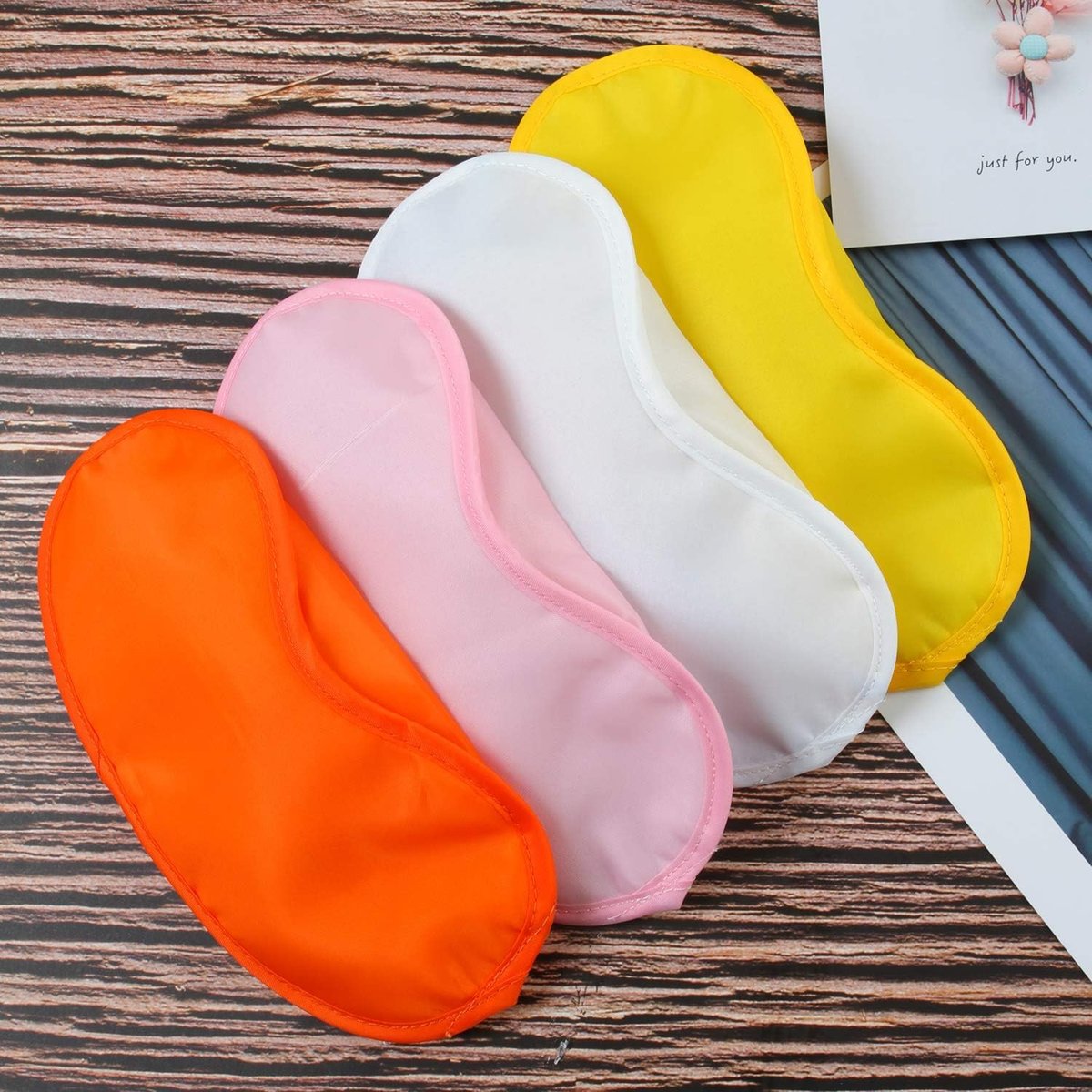 Aneco 50 Pieces Blindfold Eye Mask Shade Cover with Nose Pad and Adjustable Strap for Travel Sleep or Party Supplies - görsel 2