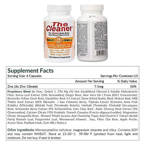 Century Systems The Cleaner Detox, Powerful 14-Day Complete Internal Cleansing Formula for Women, Support Digestive Health, 104 Vegetarian Capsules - görsel 3