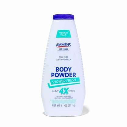 AMMENS Powder Shower Fresh Talc Free, 11 Ounce