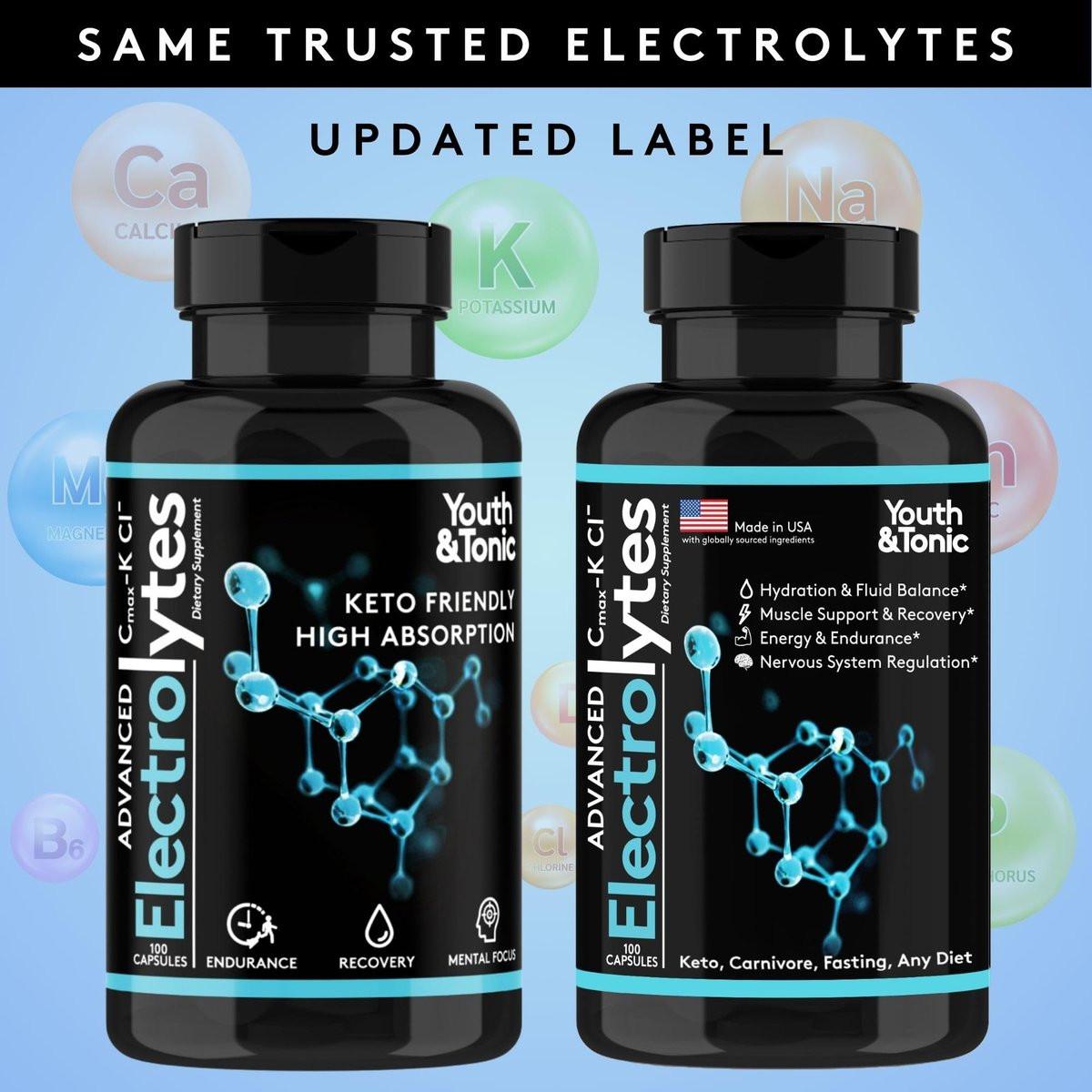 Complete Electrolyte Supplement Pills High Absorption | Cmax Potassium Chloride Magnesium Sodium Calcium Zinc | Boost Endurance Muscle Recovery Mental Focus | Salt Electrolytes Tablets | Keto Friendly - görsel 4