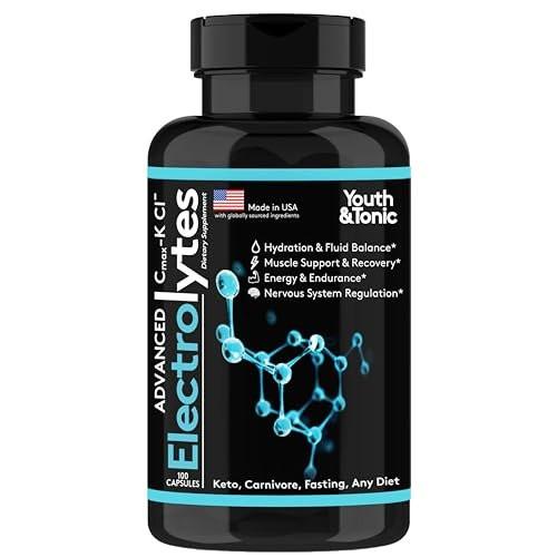 Complete Electrolyte Supplement Pills High Absorption | Cmax Potassium Chloride Magnesium Sodium Calcium Zinc | Boost Endurance Muscle Recovery Mental Focus | Salt Electrolytes Tablets | Keto Friendly - görsel 2