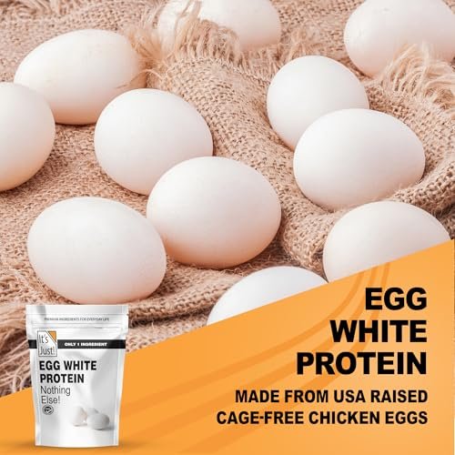 It's Just! - Egg White Protein Powder, Made in USA from Cage-Free Eggs, Dried Egg Whites (Unflavored, 8oz) - görsel 9
