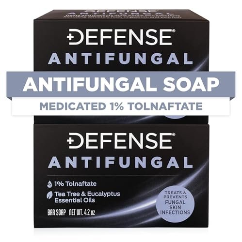 Defense Antifungal Bar Soap 2-Pack | Medicated Anti Fungal Treatment for Jock Itch, Ringworm, Athlete's Foot, Skin Fungus (Two Bars, No Case) - görsel 1