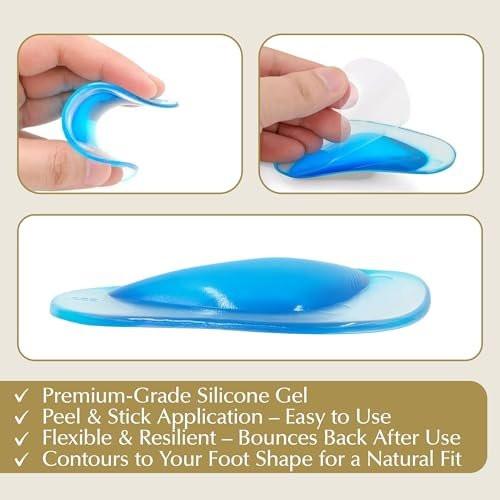 Kids Arch Support Inserts for Flat Feet (Ages 5–12) - Orthotics for Plantar Fasciitis, Gel Arch Support for Plantar Fasciitis - Foot Arch Support, Flat Foot Corrector, Overpronation Insoles - 1 Pair - görsel 3