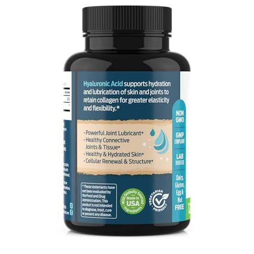 ForestLeaf Hyaluronic Acid Supplements | 100mg High Bioavailable Dietary Hyaluronic Acid Powder Capsules + 50mg VIT C | Supports Skin Hydration, Joint Lubrication, Anti-Aging, Hair & Nails | 120 Caps - görsel 6
