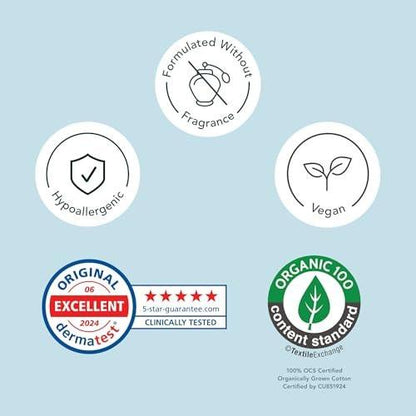 Rael Organic Cotton Wipes - Body Cloth, Individually Wrapped, All Skin Types (10 Count, Pack of 2)