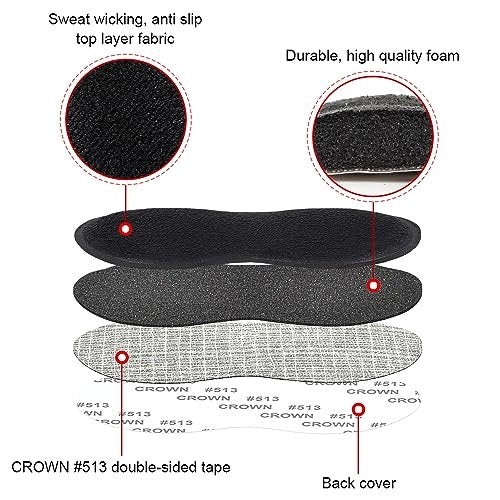 Dr.Foot Heel Grips for Women and Men, Self-Adhesive Heel Cushion Inserts Prevent Slipping, Improve Too Big Shoes, Prevent Rubbing, Blisters, Foot Pain (Beige+Grey+Black) - görsel 1