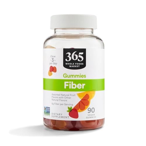 365 by Whole Foods Market, Fiber Gummies, Assorted Natural Fruit Flavors, 90 Count - görsel 2