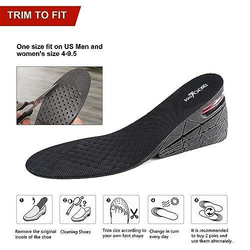 ERGOfoot Height Increase Insoles for Men Women, 4-Layer Adjustable Invisible Shoe Lifts & Height Boosters, Fits Dress Shoes & Casual Footwear - Height Increase Soles & Inserts - görsel 12