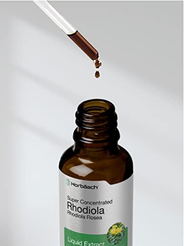 Horbäach Rhodiola Rosea Supplement Tincture | 2 fl oz | Alcohol Free Extract | Super Concentrated Root Liquid | Vegetarian, Non-GMO, Gluten Free - görsel 4
