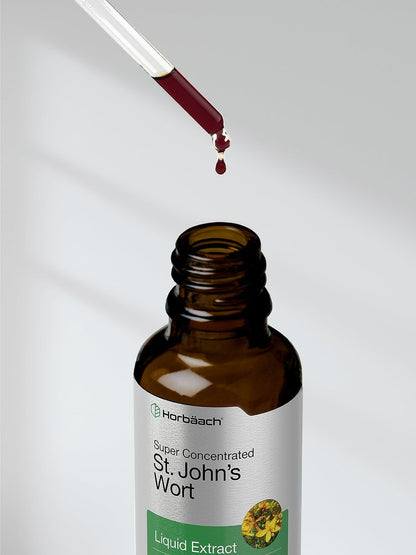 Horbäach St Johns Wort Tincture | 2 Fl Oz | Alcohol Free | Vegetarian Liquid Extract | Non-GMO, Gluten Free Supplement