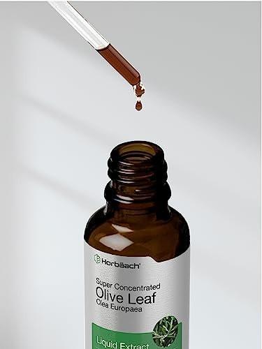 Horbäach Olive Leaf Extract Liquid | 2 fl oz | Super Strength | Alcohol Free, Vegetarian, Non-GMO, Gluten Free - görsel 2
