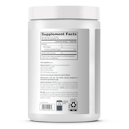 Isopure 100% Pure Creatine Monohydrate Powder, Sugar Free, Unflavored, 5g Creatine Monohydrate Per Serving, 1.1 Lbs, 100 Servings