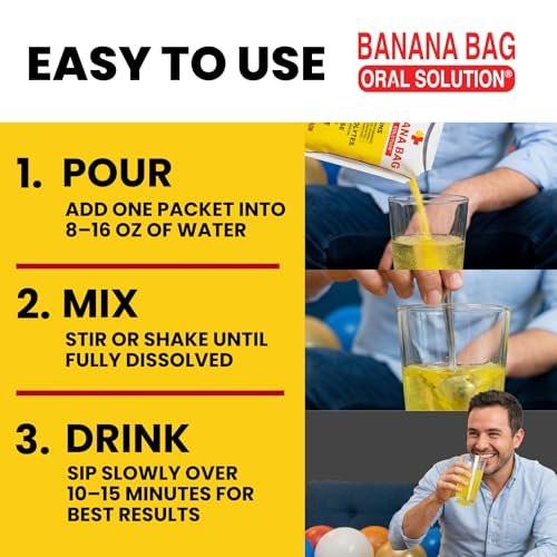 Banana Bag Oral Solution Packets – Natural Lemon Lime 5pk | A Refreshing Blend of Electrolytes, Vitamin C, and B-Complex for Daily Hydration and Energy | Perfect for Any Lifestyle. - görsel 10