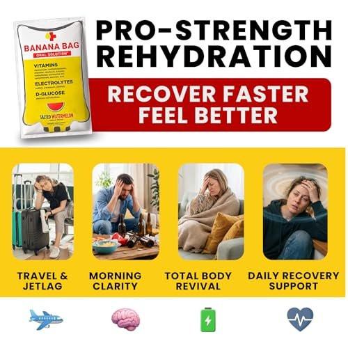 Banana Bag Oral Solution Packets – Natural Lemon Lime 5pk | A Refreshing Blend of Electrolytes, Vitamin C, and B-Complex for Daily Hydration and Energy | Perfect for Any Lifestyle. - görsel 4