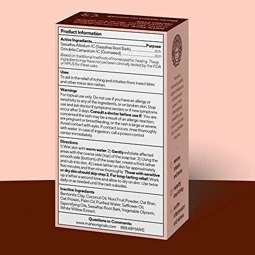 Marie Originals Itch Relief Soap Body Wash Bar – Natural Anti Itch Soap for Bug Bite Relief, Mosquito Bites, Chiggers, Chicken Pox, Skin Irritations – Gentle Bar for Kids, Teens, Adults - görsel 4