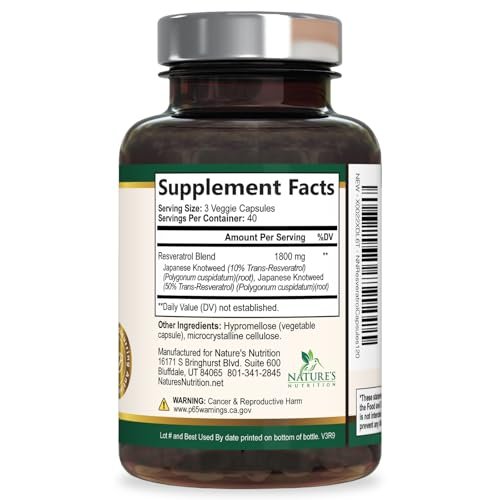 Resveratrol Supplement - 1800mg Per Serving Extra Strength Resveratrol Blend - Antioxidant Blend for Healthy Aging, Heart Health, Cellular Energy & Immune Support - Bottled in USA - 120 Capsules - görsel 17