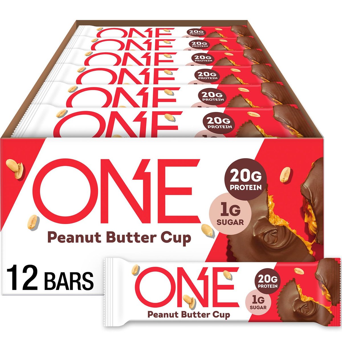 ONE Protein Bars, Peanut Butter Cup, Gluten – Peanut Butter Cup Flavor: Rich, creamy peanut butter coated in a – Image 4