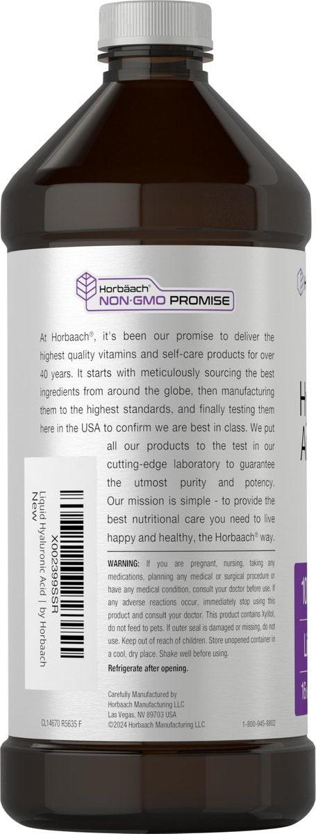 Horbäach Liquid Hyaluronic Acid Supplement | 100 mg | 16 oz | Mixed Berry Flavor | Non-GMO and Gluten Free Formula - görsel 5