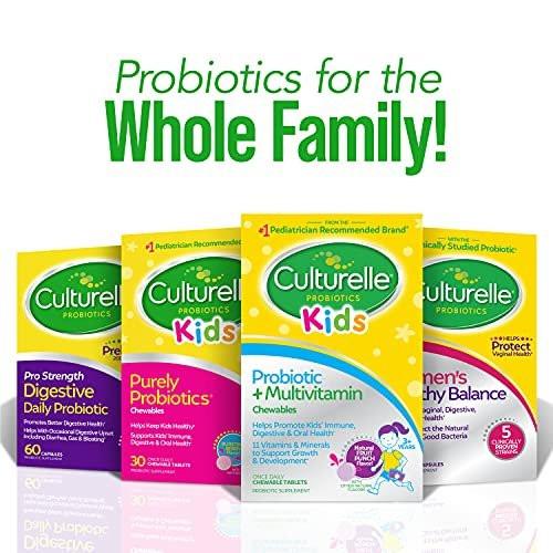 Culturelle Kids Probiotic + Complete Multivitamin Chewable For Kids, Ages 3+, 30 Count, Digestive Health, Oral Health & Immune Support - With 11 Vitamins & Minerals, including Vitamin C, D3 & Zinc - görsel 4