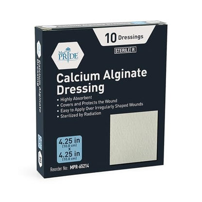 MED PRIDE Antimicrobial Calcium Alginate – Size: 4'' x 4'' (10.16 cm x 10.16 cm) – Image 7