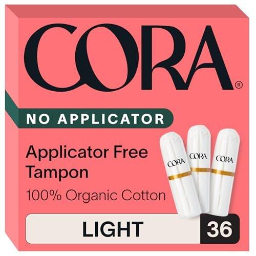 Cora Organic Cotton Non-Applicator Tampons (36 Light Non-Applicator Tampons) - görsel 2