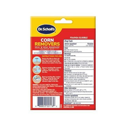 Dr. Scholl's Corn REMOVERS Seal & Heal Bandage with Hydrogel Technology, 18 ct, Removes Corns Fast and Provides Cushioning Protection Against Shoe Pressure and Friction for All-Day Pain Relief