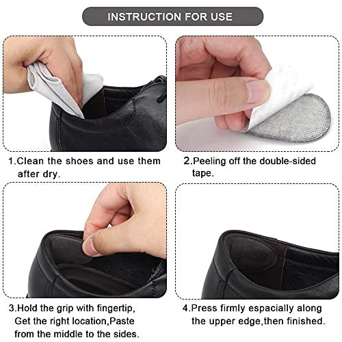 Dr.Foot Heel Grips for Women and Men, Self-Adhesive Heel Cushion Inserts Prevent Heel Slipping, Improve Shoes Too Big, Rubbing, Blisters, Foot Pain- 2pairs+ Extra 1pair(Grey) - görsel 10